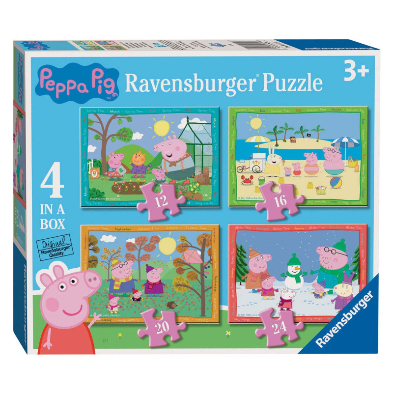 Ravensburger - Peppa Pig Seasons Puzzle, 4in1 31146