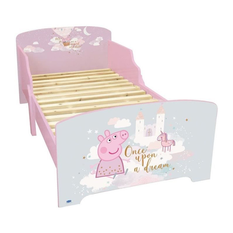 Fun house peppa pig dream lit avec sommier a lattes 140 x 70 cm