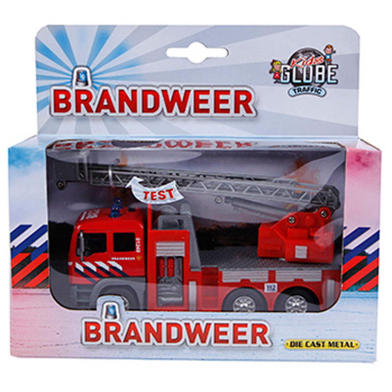 Kids Globe Die-cast Fire Brigade Ladder NL, 16cm