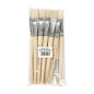 NATURE LINE Wooden brushes - Nr. 20, Short handle, 12pcs.