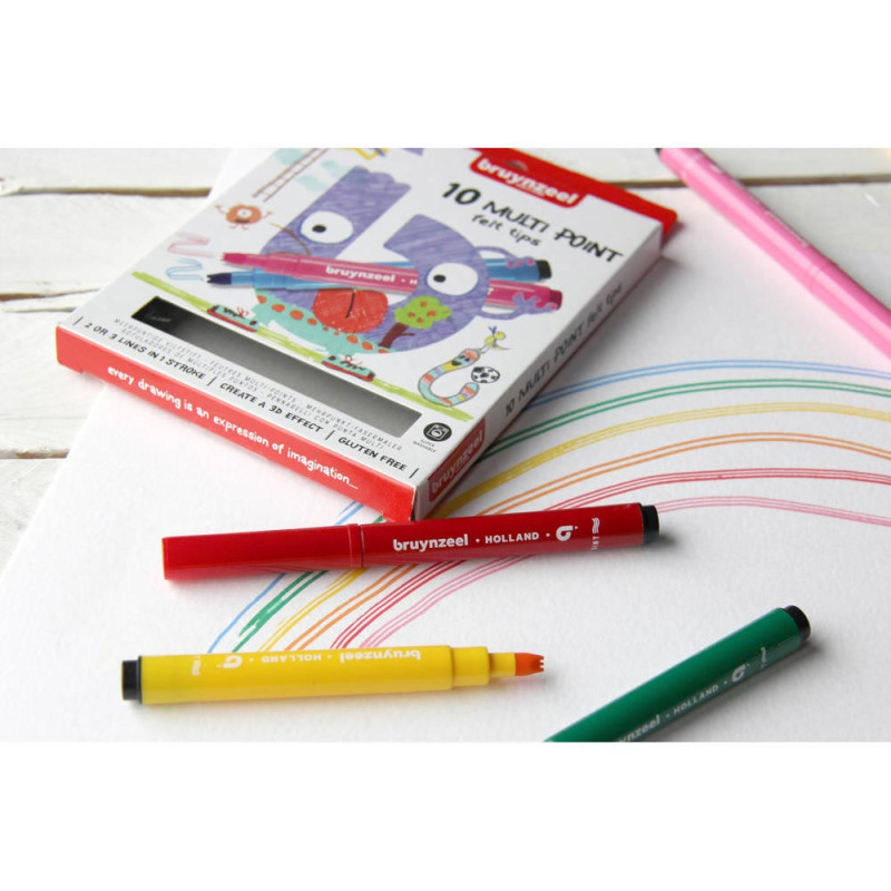 Bruynzeel Kids Zigzag Felt-tip pens, 10 pcs.