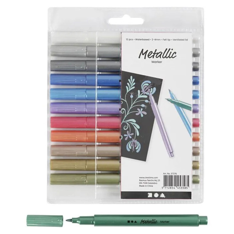 Creativ Company - Metallic Markers, 12pcs. 37376