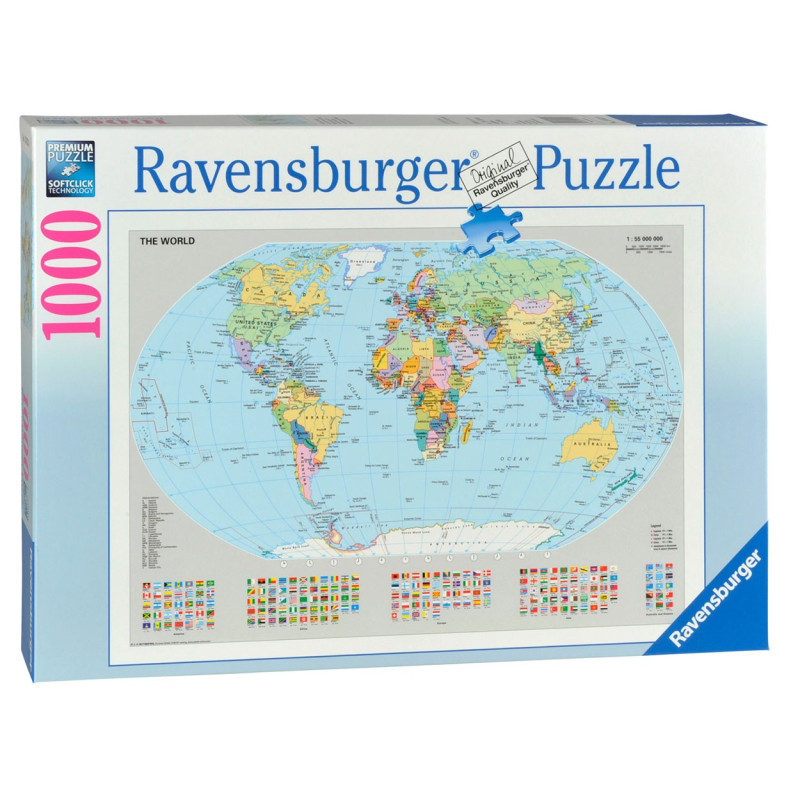 RAVENSBURGER Political world map 1000pcs.