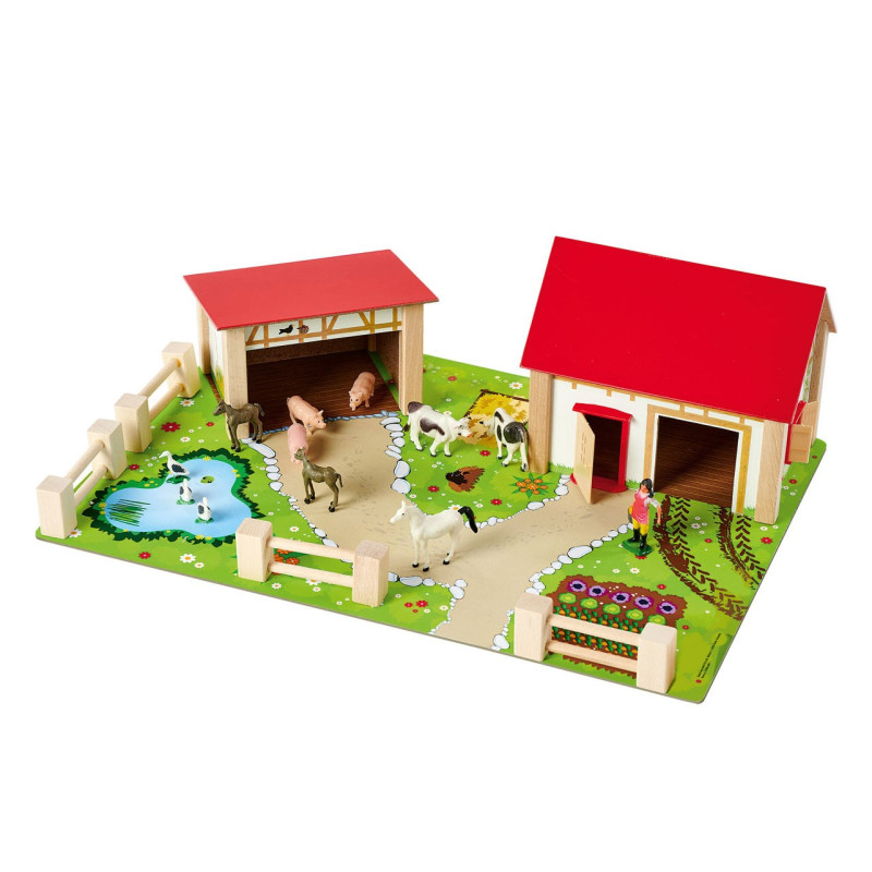 Eichhorn Wooden Farmhouse with Accessories, 20 pcs. 100004309