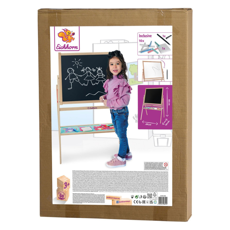 Eichhorn Standing Blackboard with Chalks 100002588