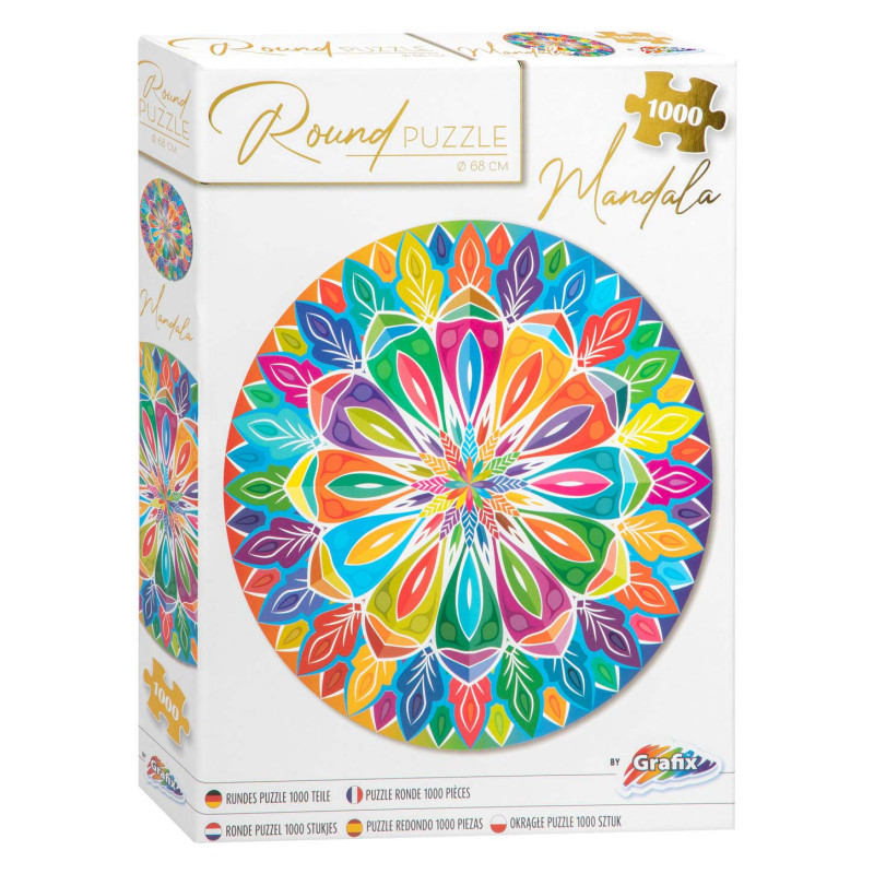 Creative Craft Group - Puzzle rond Mandala 1000 pièces