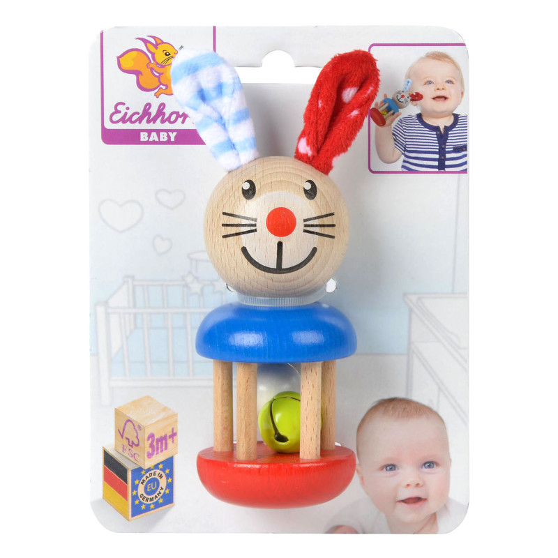 Eichhorn Baby Wooden Rattle Rabbit 100017013