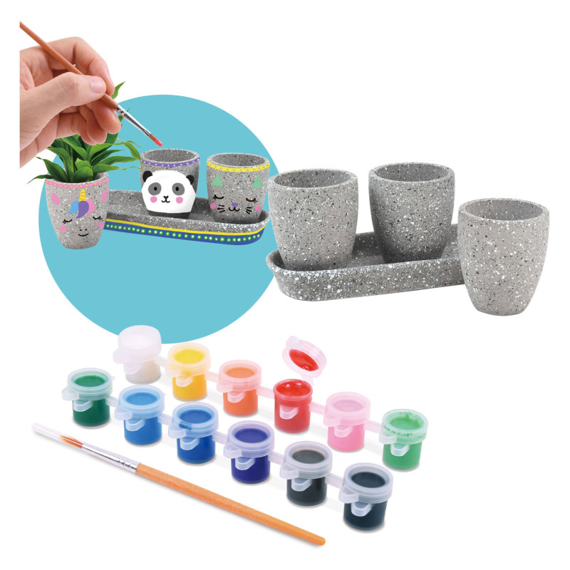 Play Paint your own Cement Flower Pots, 17 pcs. 78353