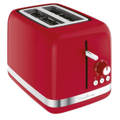 Moulinex TOASTER  SOLEIL 850W 2 TRANCHES RETRO ROUGE MOULINEX - LT300510