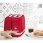 TOASTER  SOLEIL 850W 2 TRANCHES RETRO ROUGE MOULINEX - LT300510