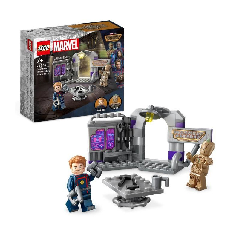 LEGO Marvel 76253 Le QG des Gardiens de la Galaxie Volume 3, Jouet avec Minifigurines Groot et Star-Lord