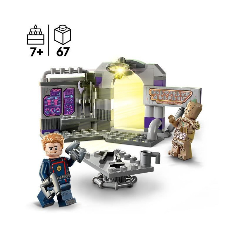 LEGO Marvel 76253 Le QG des Gardiens de la Galaxie Volume 3, Jouet avec Minifigurines Groot et Star-Lord