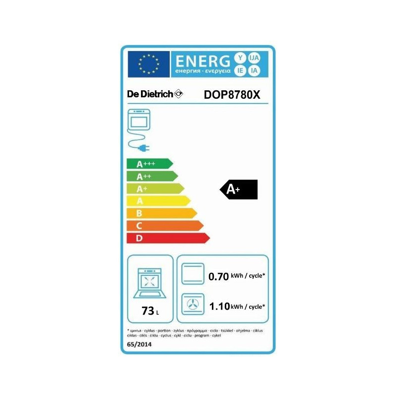 Fours encastrables Multifonction 73L DE DIETRICH 3385W 59.2cm, DOP8785X