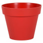 EDA Pot de fleur rond Toscane - Ø 30 x H 26 cm - 10 L - Rouge rubis