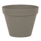 EDA Pot de fleur rond Toscane - Ø 30 x H 26 cm - 10 L - Taupe