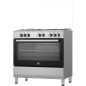 Cuisiniere LA GERMANIA - sel9mx - 5 feux gaz - four électrique - multifonction - Inox