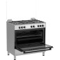 Cuisiniere LA GERMANIA - sel9mx - 5 feux gaz - four électrique - multifonction - Inox