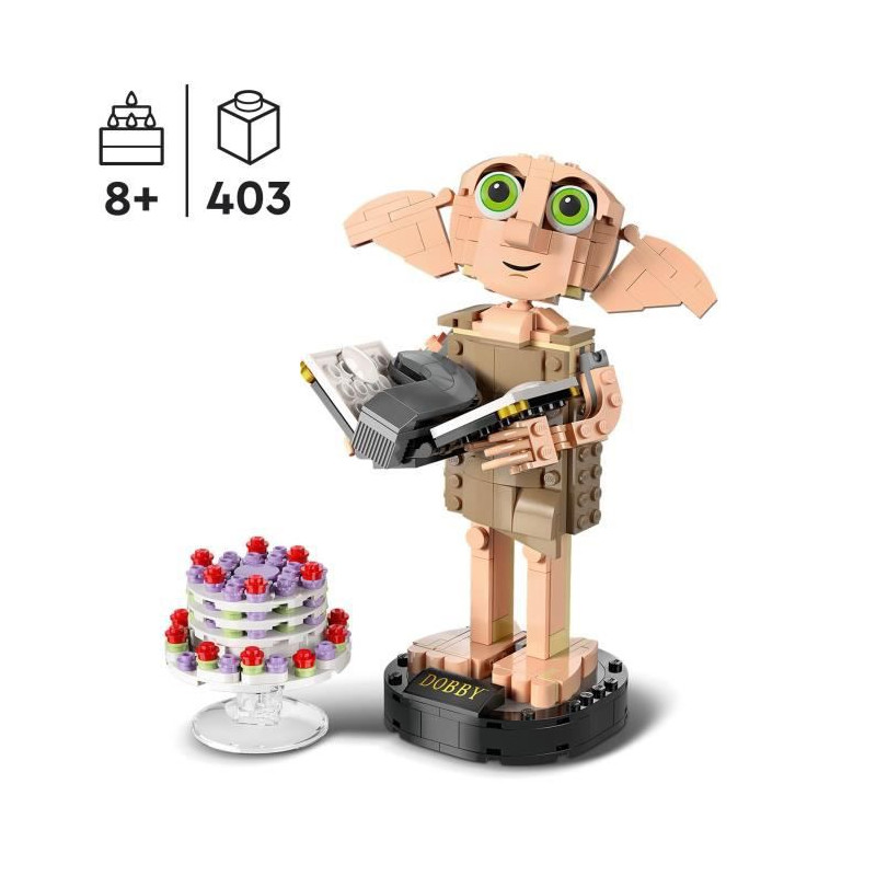 LEGO Harry Potter 76421 Dobby l'Elfe de Maison, Jouet de Figurine de Personnage, Cadeau