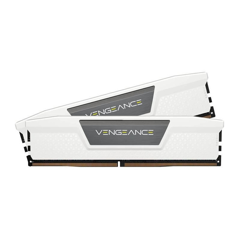 Mémoire RAM - CORSAIR - Vengeance DDR5 - 32GB 2x16GB DIMM - 5600 MHz - 1,25V - Blanc (CMK32GX5M2B5600C36W)