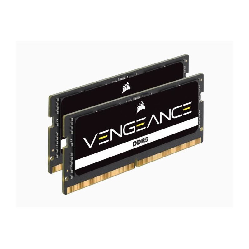 Mémoire RAM - CORSAIR - Vengeance DDR5 - 16GB 2x8GB SODIMM - 4800 MHz - 1,1V - Noir (CMSX16GX5M2A4800C40)