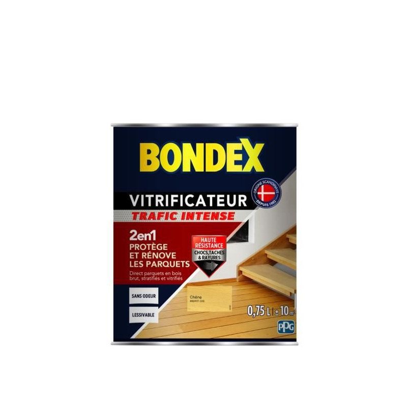 BONDEX Vitrificateur Satin pour Proteger et Rénover les Parquets et Escaliers - Chene