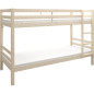 Lits superposés séparables enfant - 2x90x190 cm - Pin massif naturel - Sommier inclus - ANDO