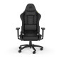 CORSAIR - Chaise bureau - Fauteuil Gaming - TC100 RELAXED - Similicuir - Ergonomique - Accoudoirs réglables - Noir - (CF-901005