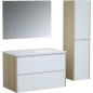 Ensemble SKARA set de salle de bain 80, vanity+vasque+miroir & Colonne