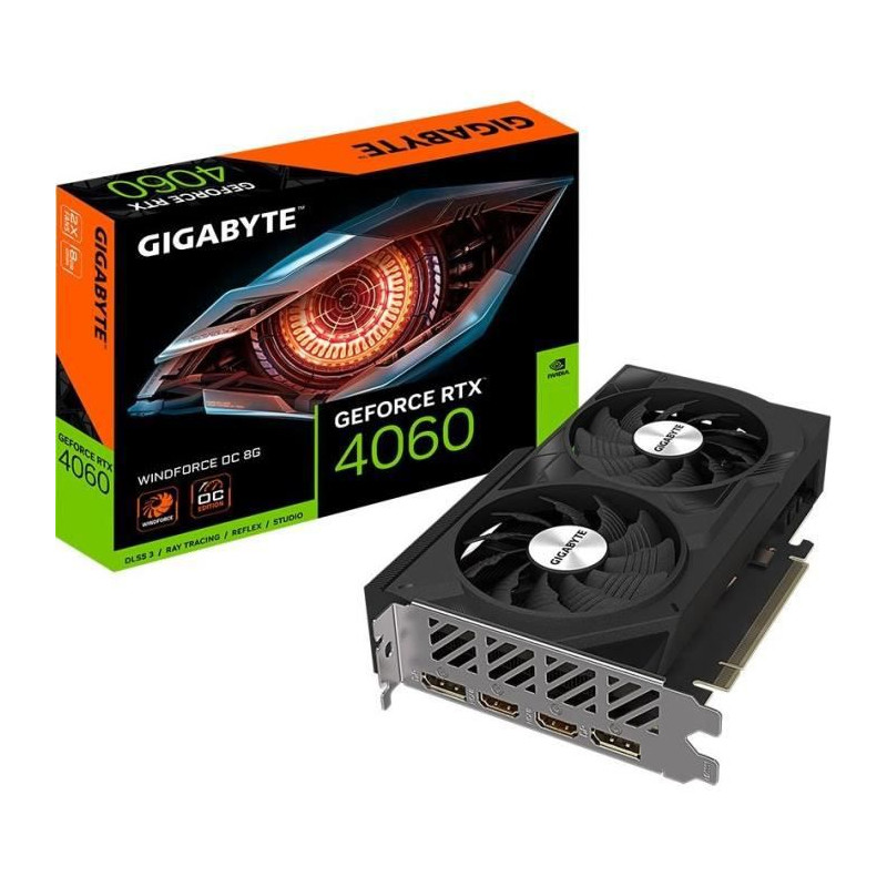 GIGABYTE - Carte Graphique - GeForce RTX™ 4060 WINDFORCE OC 8G