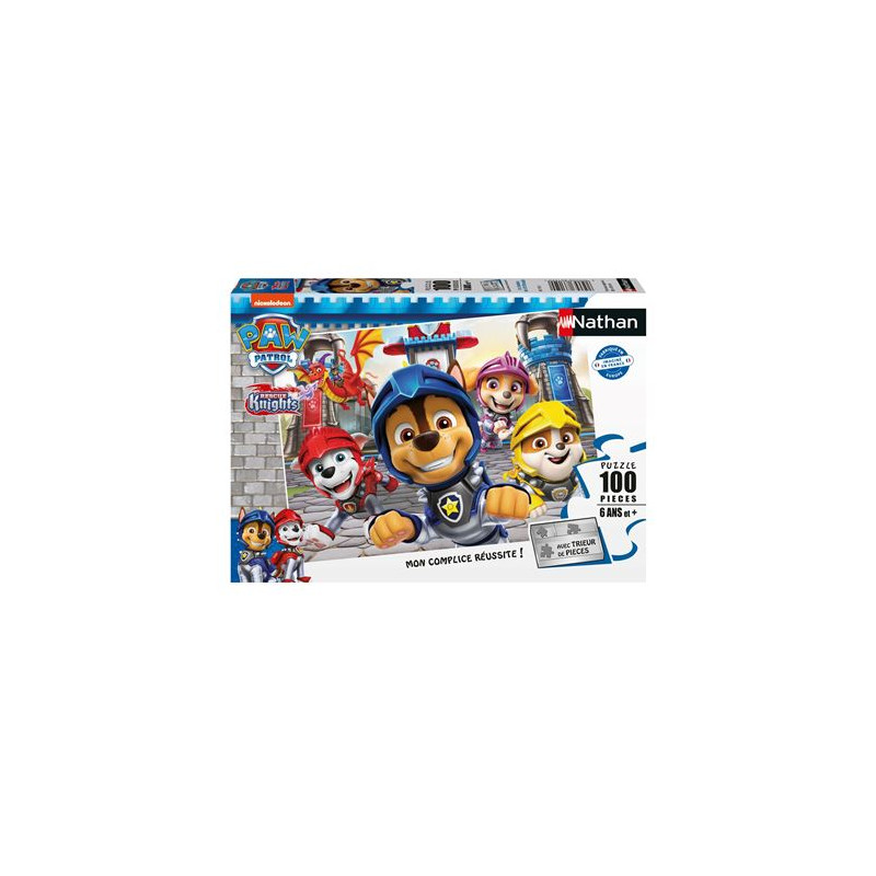 Puzzle 100 pièces Nathan Paw Patrol Pat’Patrouille Les chevaliers