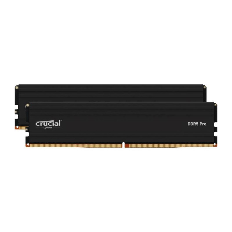 Mémoire RAM - Crucial Pro - DDR5 - kit - 32 Go:2 x 16 Go - DIMM 288 broches - 5600 MHz / PC5-44800 - mémoire sans tampon