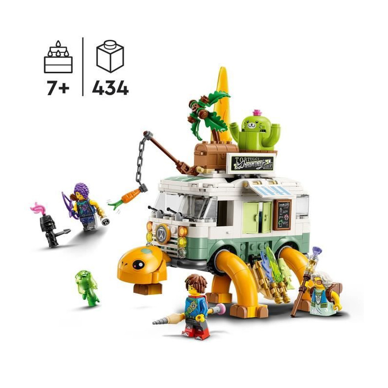 LEGO DREAMZzz 71456 Le Van Tortue de Mme Castillo, Jouet de Camping-Car 2-en-1, avec Mateo et Zoey