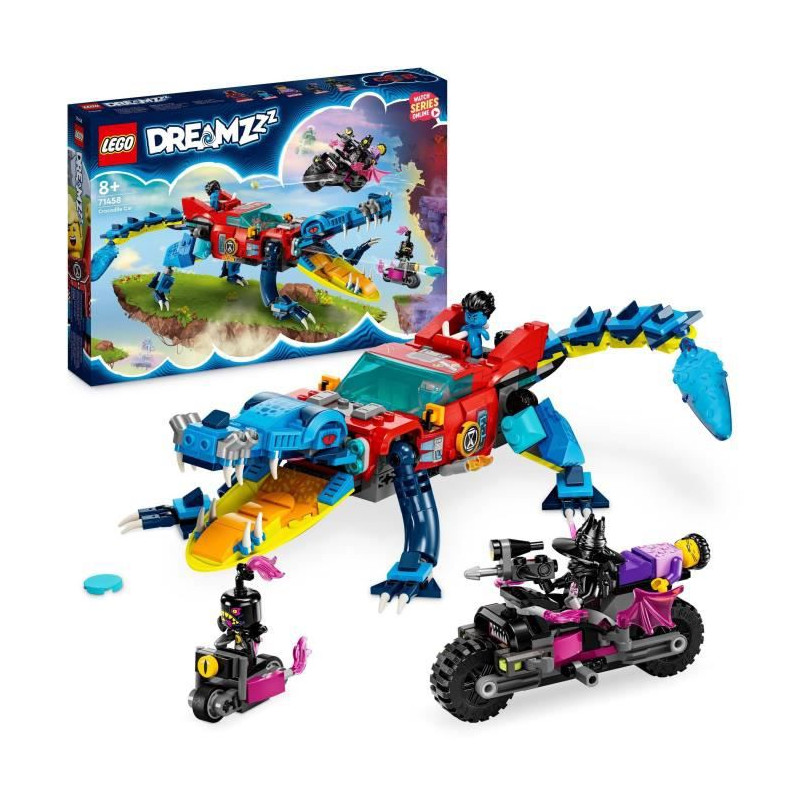 LEGO DREAMZzz 71458 La Voiture Crocodile, Jouet de Voiture 2-en-1, un Monster Truck