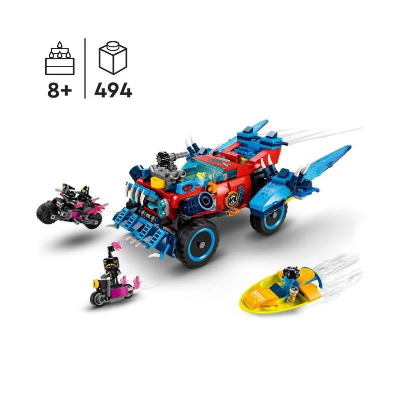 LEGO DREAMZzz 71458 La Voiture Crocodile, Jouet de Voiture 2-en-1, un Monster Truck