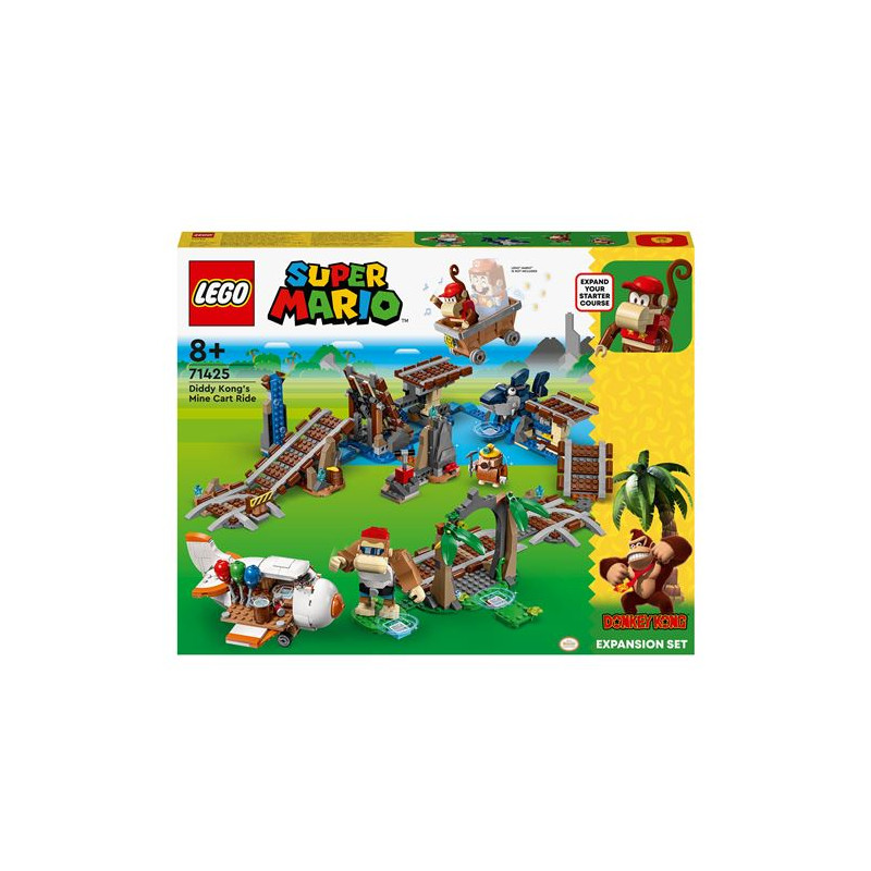 LEGO® Super Mario 71425 Ensemble d extension Course de chariot de mine de Diddy Kong