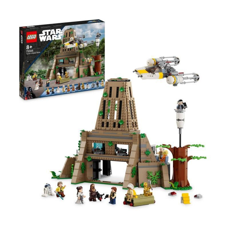 LEGO Star Wars 75365 La Base Rebelle de Yavin 4, Jouet avec 10 Minifigurines dont Luke Skywalker, la Princesse Leia