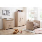 Chambre bébé Trio : Lit 70 x 140 cm + Commode a langer + Armoire AHOI - Chene - TREND TEAM