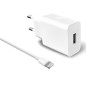 Pack Chargeur pour téléphone mobile Everdrive 2A Blanc + Câble data lightning 1 m Blanc