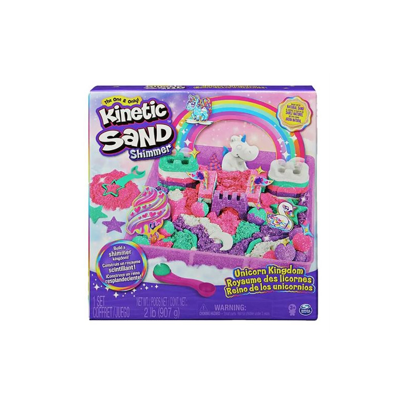 Pâte à modeler Kinetic Sand Shimmer Royaume des licornes