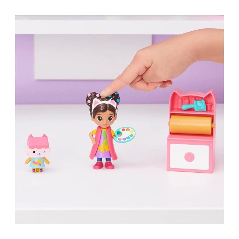 Gabby et la Maison Magique - Studio d'Art - Pack 2 Figurines et accesoires