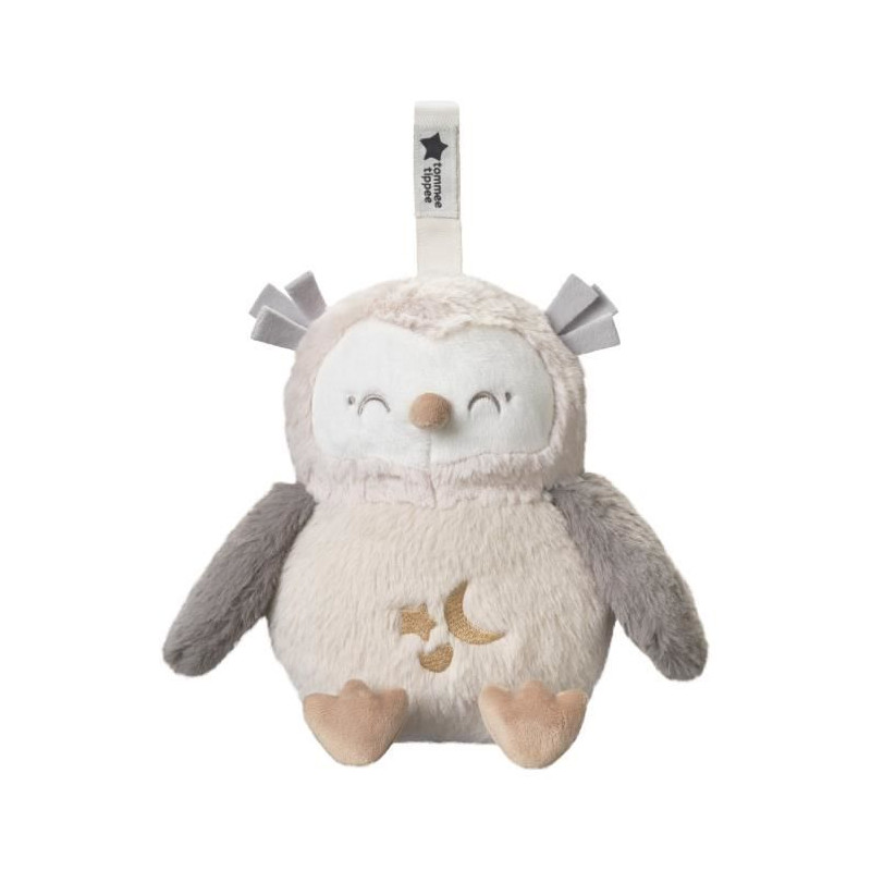 TOMME TIPPEE, Peluche veilleuse de luxe avec CrySensor, 6 sons apaisants, USB, lavable en machine, Ollie la Chouette