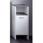 trendteam smart living Armoire de toilette avec beaucoup d'espace d'rangement, Blanc/Argent fumée, 32 x 82 x 99 cm