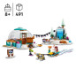 LEGO Friends 41760 Les Vacances en Igloo, Jouets d'Hiver avec Chiens de Traîneau, Mini-Poupées, pour Enfants Des 8 Ans