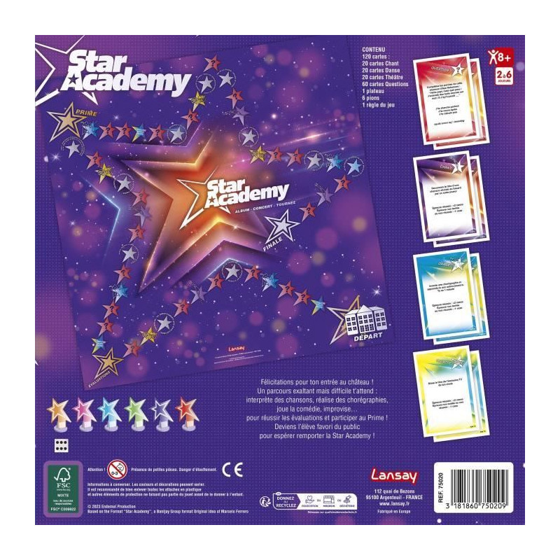 ZB480 TF1 Power Games Jeu 75012 Star Academy Edition Gold CD 18 Titres