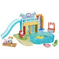 Peppa Pig Le parc aquatique de Peppa, coffret avec 2 figurines et 15 accessoires, jouet pour enfants, des 3 ans