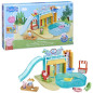 Peppa Pig Le parc aquatique de Peppa, coffret avec 2 figurines et 15 accessoires, jouet pour enfants, des 3 ans