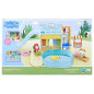 Peppa Pig Le parc aquatique de Peppa, coffret avec 2 figurines et 15 accessoires, jouet pour enfants, des 3 ans