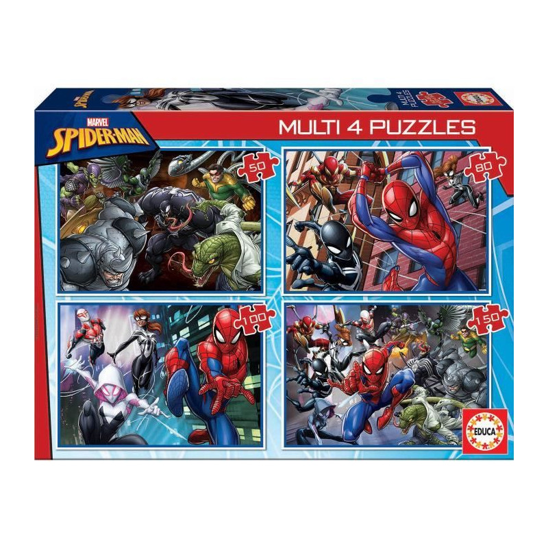 EDUCA - Puzzle - MULTI 4 IN 1 ULTIMATE SPIDER-MAN