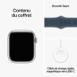 Apple Watch Series 9 GPS + Cellular - 41mm - Boîtier Silver Aluminium - Bracelet Storm Blue Sport Band - S/M