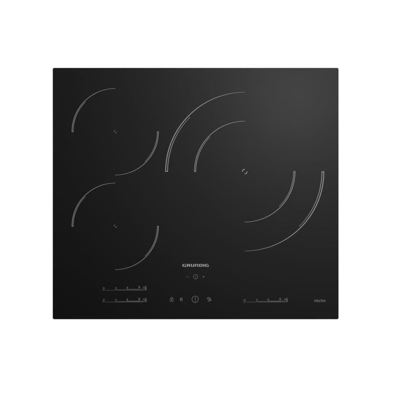 Table de cuisson induction 60cm 4 feux 7400w noir - bpi1641ux